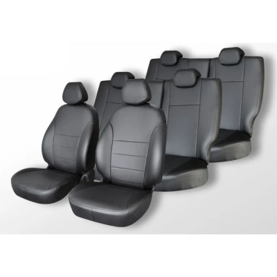 Чехлы на сиденья DEFLY Toyota Gaia (XM10), 1998-2004, 7 мест, экокожа черная Ty58-7-2K