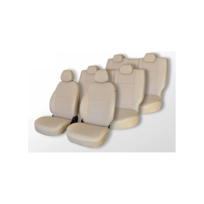 Чехлы на сиденья DEFLY Lexus GX470, 2002-2009, 7 мест, экокожа бежевая Lx6-7-6K
