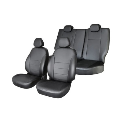 Чехлы на сиденья DEFLY Nissan Almera, 2012-2019, задний ряд 60/40, экокожа черная Nis1-2K