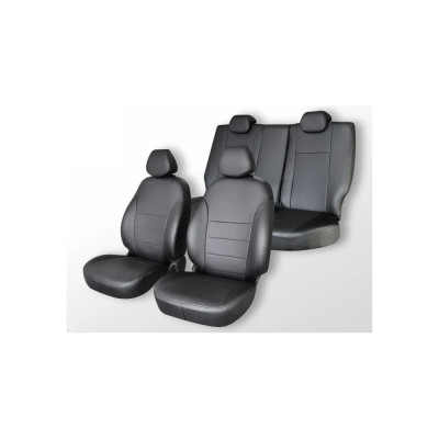 Чехлы на сиденья DEFLY Toyota Allex/Corolla Runx, 2001-2006, экокожа черная Ty18-2K