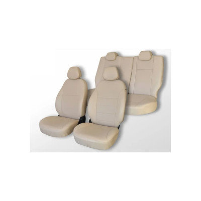 Чехлы на сиденья DEFLY Toyota Harrier 2003-2013 (XU30), экокожа бежевая Ty35-6K
