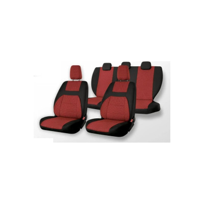 Чехлы на сиденья DEFLY Лада Нива 2131, 1993-2019, дополнительная боковая поддержка, жаккард черный/красный V022-D3