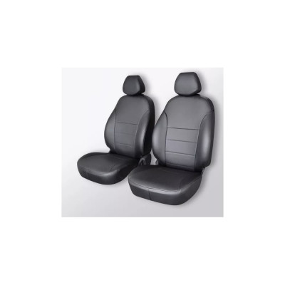 Чехлы на сиденья DEFLY Kia Rio, 2016-2022, передний ряд, экокожа черная Kia3-2-2K
