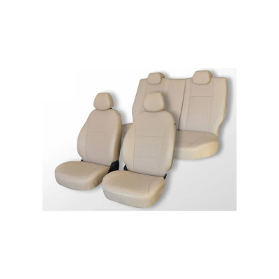 Чехлы на сиденья DEFLY Lexus GX470, 2002-2009, 5 мест, экокожа бежевая Lx6-5-6K