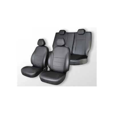 Чехлы на сиденья DEFLY Nissan X-Trail (T30), 2000-2007, левый руль, экокожа черная Nis6-2K