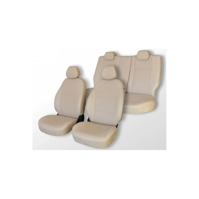 Чехлы на сиденья DEFLY Toyota Premio (T240), 2001-2007, экокожа бежевая Ty22-6K