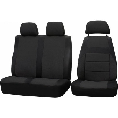 Чехлы на сиденья DEFLY УАЗ Профи, 2017-н.в., 3 места, экокожа черная/замша U3-2Z
