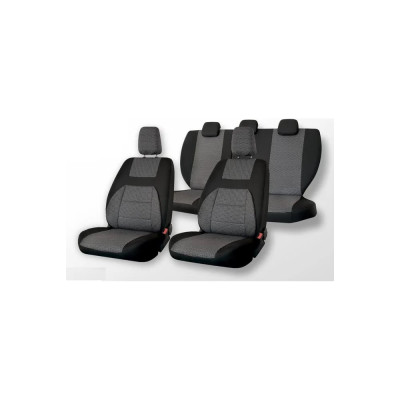 Чехлы на сиденья DEFLY Лада Нива 2131, 1993-2019, дополнительная боковая поддержка, жаккард черный/серый V022-D2