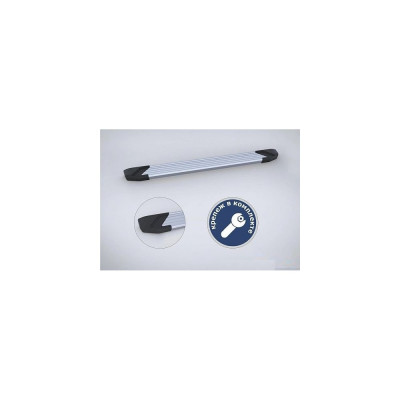 Порог-площадка Rival "Silver" F180AL + комплект крепежа, Toyota Highlander 2020- F180AL.5711.1
