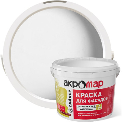 Акриловая фасадная краска Акромар 3 кг 4670003102689