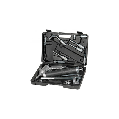 Шприц плунжерный пневматический с поворотом рукоятки NORDBERG 400мл, с насадками в кейсе NO3404