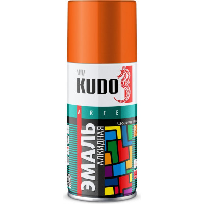 Эмаль универсальная KUDO оранжевая RAL-2004 210 мл KU-1019.1