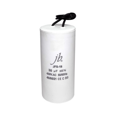 Конденсатор пусковой JB Capacitors 30мкФ, 450В, 45x95, JFS-18 (CBB60-K) (гибкие выводы), JFS18A6306J000000B-249