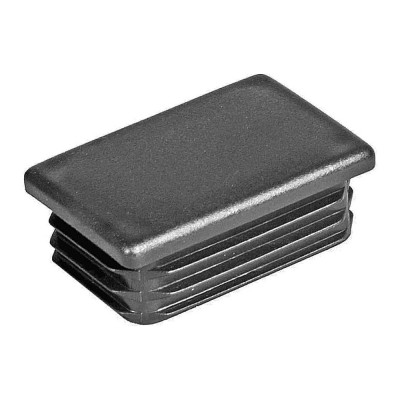 Заглушка для труб 23 Болта прямоугольная 30x60 мм черная, 150 шт. 26-0355ф150