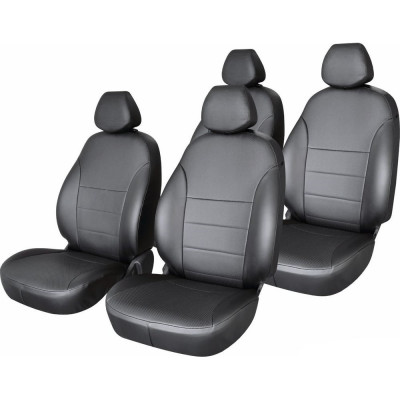 Чехлы на сиденья DEFLY Toyota Noah (R80), 2014-2017, 6 мест, капитанские кресла, экокожа черная Ty66/7-2K