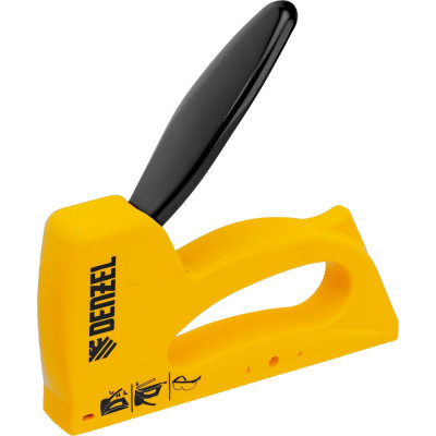 Степлер пластиковый Denzel скобы в комплекте, тип 53, 6-10 мм 40221