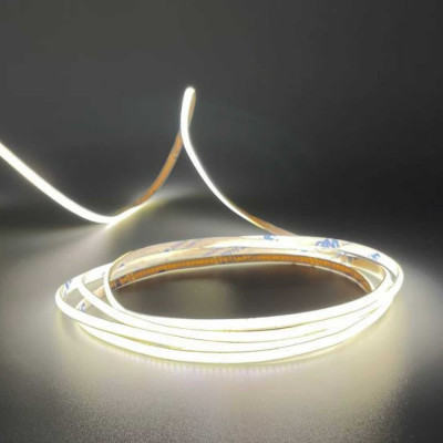 Светодиодная лента Geniled 5м 24В 9Вт/м 4000К COB нейтральная дневная подсветка 320 led/m IP33 5мм 03610