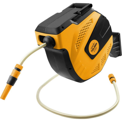 Катушка автоматическая TOLSEN Industrial со шлангом 1/2" 15+1.5 м, насадка, коннекторы 57261