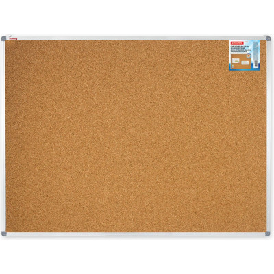 Доска пробковая для объявлений BRAUBERG 90x120 см, алюминиевая рамка, Extra, 238309