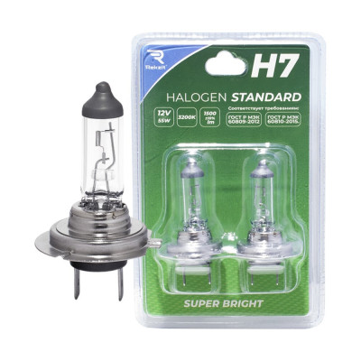 Лампа галогенная Rekzit H7 12V55W Standard 2шт. 90076