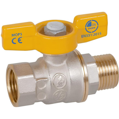 Шаровой кран Giacomini с вн./нар. резьбой 3/4 для газа R734GAX004