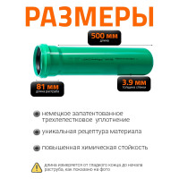 Труба ливневой канализации Ostendorf 125х500 мм 770420