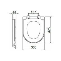 Сиденье с микролифтом из дюропласта Orange ультратонкое, быстросъемное C01-003W