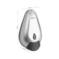 Дозатор GFmark для жидкого мыла 400 мл, АБС пластик, цвет СЕРЫЙ. 638