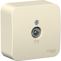 Коннектор ТВ Systeme Electric BLANCA, открытой установки, молочный BLNTA000012