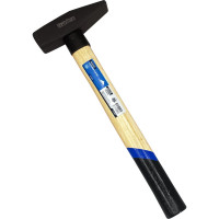 Слесарный молоток vertextools 2000 г, квадратный боек, деревянная рукоятка 10-15-2000