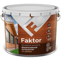 Декоративный антисептик ЯРОСЛАВСКИЕ КРАСКИ FAKTOR 3 в 1 для защиты и тонирования древесины, беленый дуб, 7.6 кг 217328