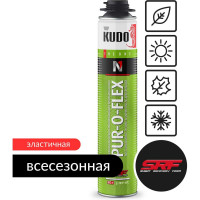 Эластичная монтажная пена KUDO Pur-o-flex профессиональная, всесезонная KUPP10FL35+