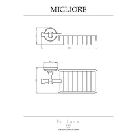 Решетка-корзинка Migliore FORTUNA настенная, золото 27702