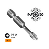 Бита TORSION STRONG PZ2, 50 мм, 10 шт, бокс, E6.3 NOX 337250