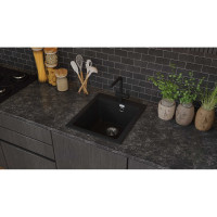 Мойка AQUA BOXY SA-B505 1 чаша SANTREK 427*505 мм (черный-308) (+сифон) 313773