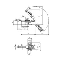 Плунжерный подпружиненный зажим KUKAMET, усилие 185 кг 511-5-Y