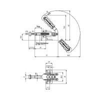 Плунжерный подпружиненный зажим KUKAMET, усилие 23 кг 511-1-Y