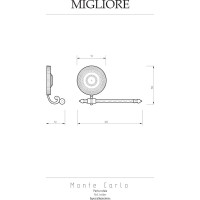 Бумагодержатель Migliore MONTECARLO золото 31509