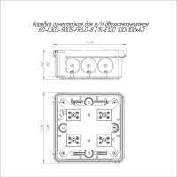 Огнестойкая коробка Промрукав для о/п двухкомпонентная Е15-Е120 100x100x40 1шт 60-0303-9005-FR6.0-8