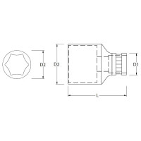 Головка торцевая 1/2", 14 мм SATA 13305