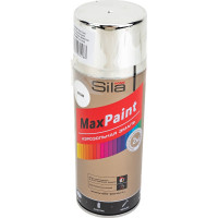 Аэрозольная эмаль Sila home max paint с металлическим эффектом, хром металлик, 520 мл 00-00004749 SILP006