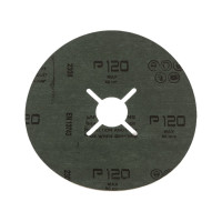 Фибровый шлифовальный круг CR5229 125x22.2 мм, керамика, P120, 25 шт Interflex 3024202501-25