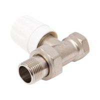 Регулируемый прямой вентиль для радиаторов Спец отопления, латунь+никелированное покрытие, п/э пакет СПЕЦ-ВР-П-1/2