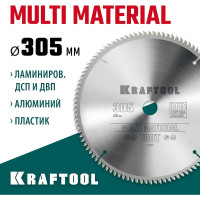 Диск пильный по алюминию KRAFTOOL Multi material 305x30 мм, 100Т 36953-305-30