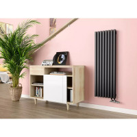 Вертикальный стальной радиатор GUARDO Retta 6P-1800-04 BK-VER R9005(M)