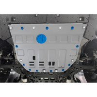 Защита картера и КПП + комплект крепежа Rival алюминий GAC GS8 2023-, V-2.0, АКПП, 4WD. 333.3403.1