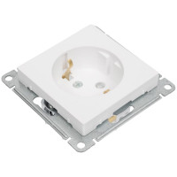 Механизм розетки Systeme Electric Atlasdesign лотос с заземлением со шторками, 16а, ATN001345