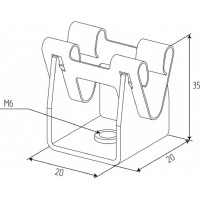 Держатель проводника Protectpro H=22 мм, оцинкованная сталь 4013