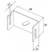 Держатель для полосы 25x4 Protectpro оцинк.(скоба) 5002