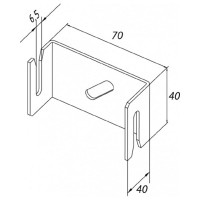 Держатель для полосы 40x4 Protectpro оцинк.(скоба) 5003